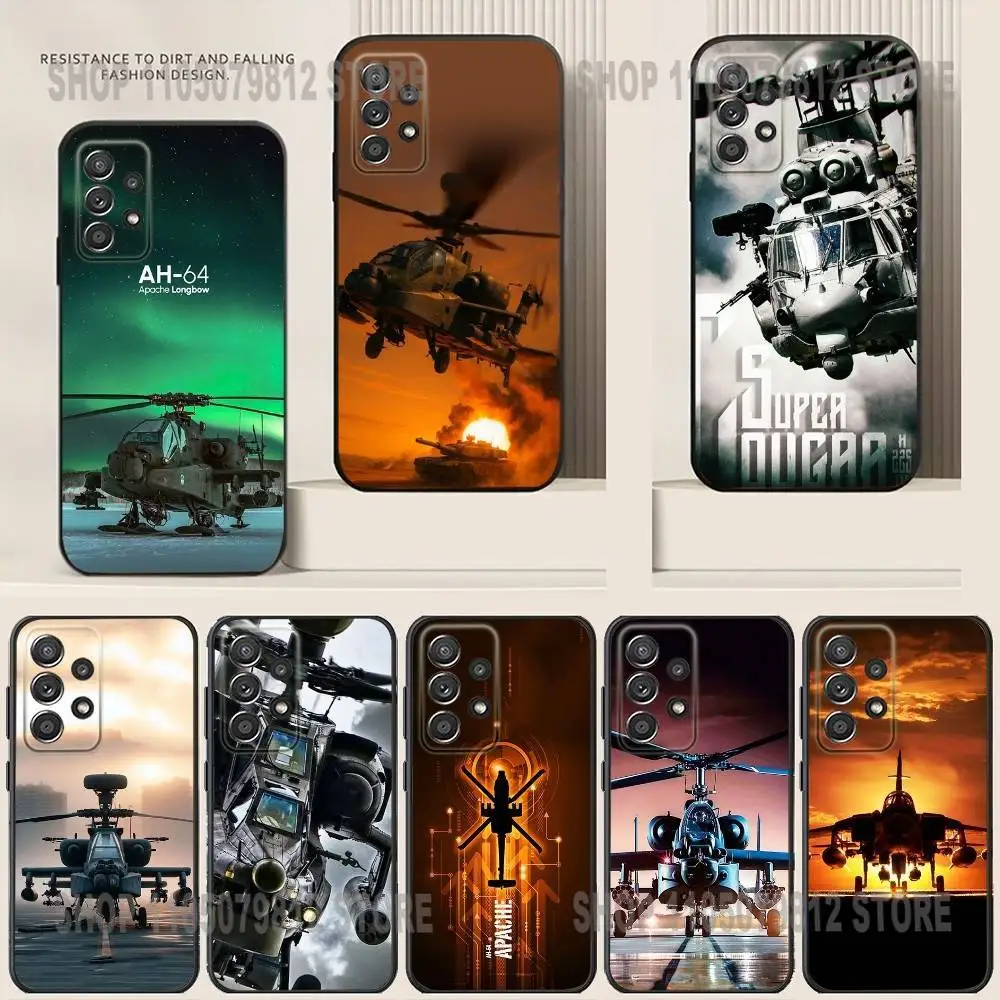 

A-Apache AH-64 Phone Case For Samsung S24,21,22,23,30,Ultra,20,Plus,Note,10,9,Black soft silicone case