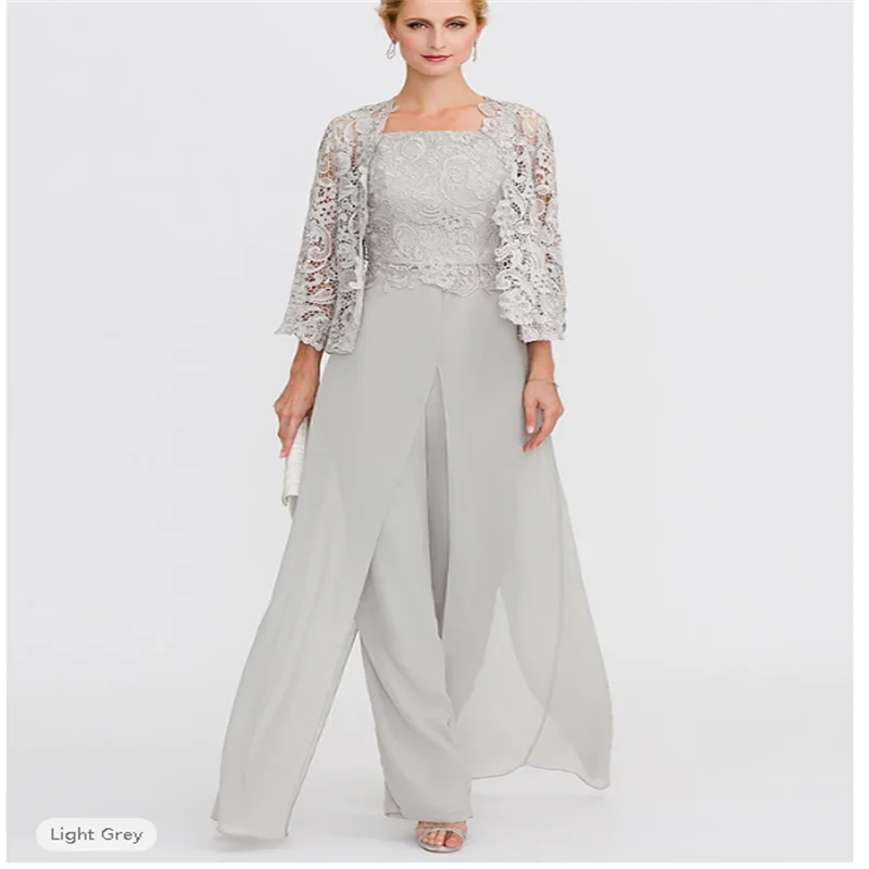

Mother of Bride Dresses Wedding 2025 Chiffon Wedding Guest Dresses Lace Dress Woman Elegant Party 3 Piece Wedding Suit Customizd