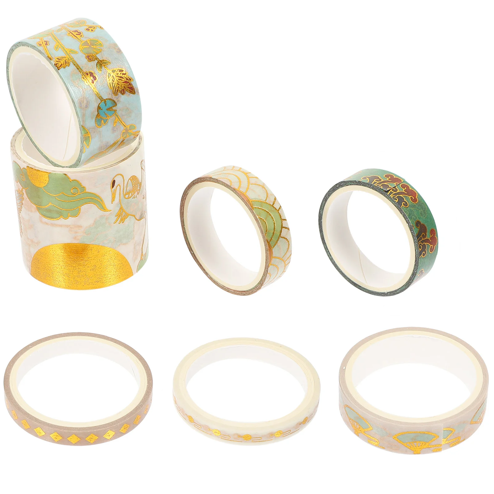 

7 Rolls Decor Hot Stamping Washi Tape DIY Paper Gift Wrapping Adhesive Tapes Flowers and Plants