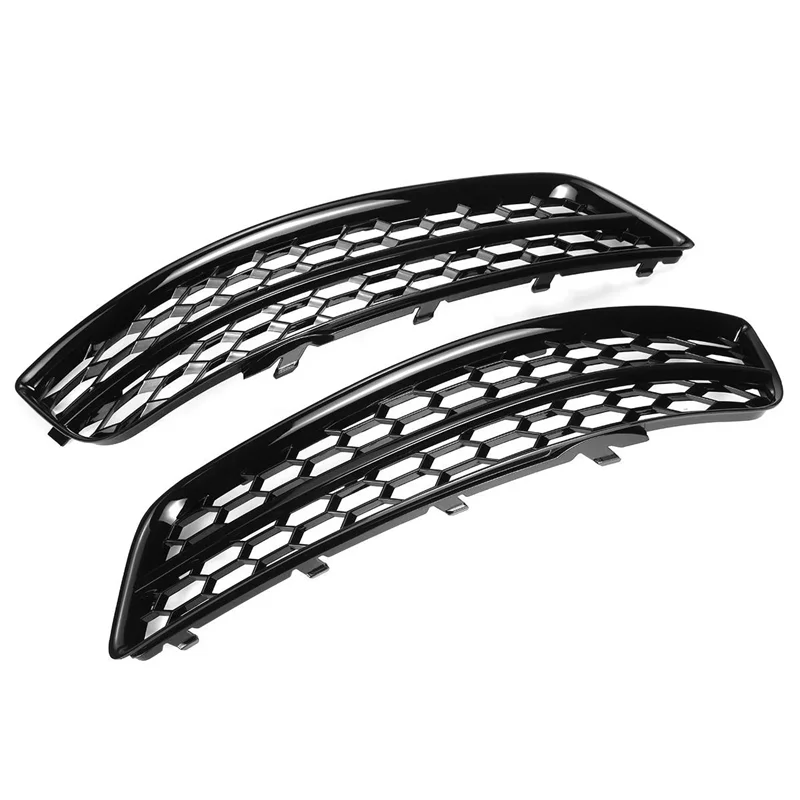 

Reliable-Black Car Front Bumper Fog Light Mesh Grille for Audi A3 8P 2009-2013 Fog Lamp Honeycomb Cover 8P0807681 8P0807682D