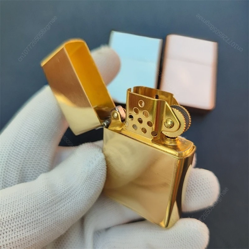 Zorro Brass Kerosen Lighter Second Generation Upgraded Trick Double Hinge Grinding Wheel Ignition Engraving Copper Lighter