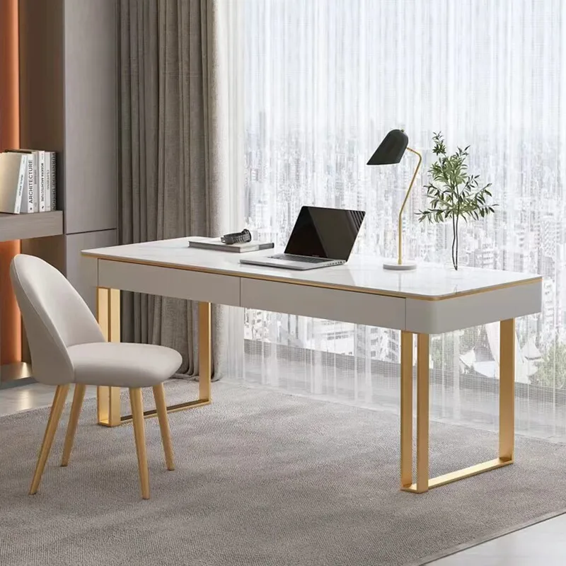 Slate desk Small apartment office computer desk Study writing desk Beauty medical consultation reception table