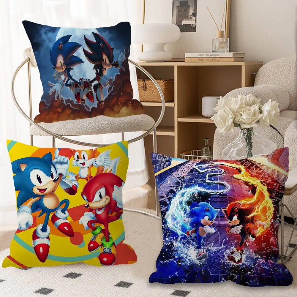 Anime S-SonicS H-HedgehogES Pillowcases Home Bedding Decorative Pillow Cover Wedding Super Soft Pillow Case