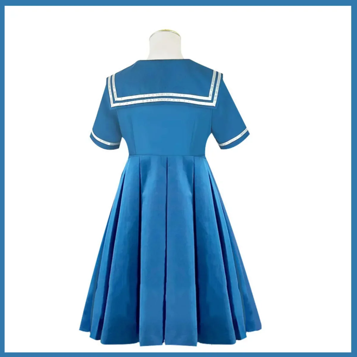 لعبة أنيمي عكس تأثيري زي باروكة للنساء ، فستان بأكمام قصيرة ، بدلة بحار ، أزرق ، كاواي ، جميل ، حفلة الهالوين ، صقر