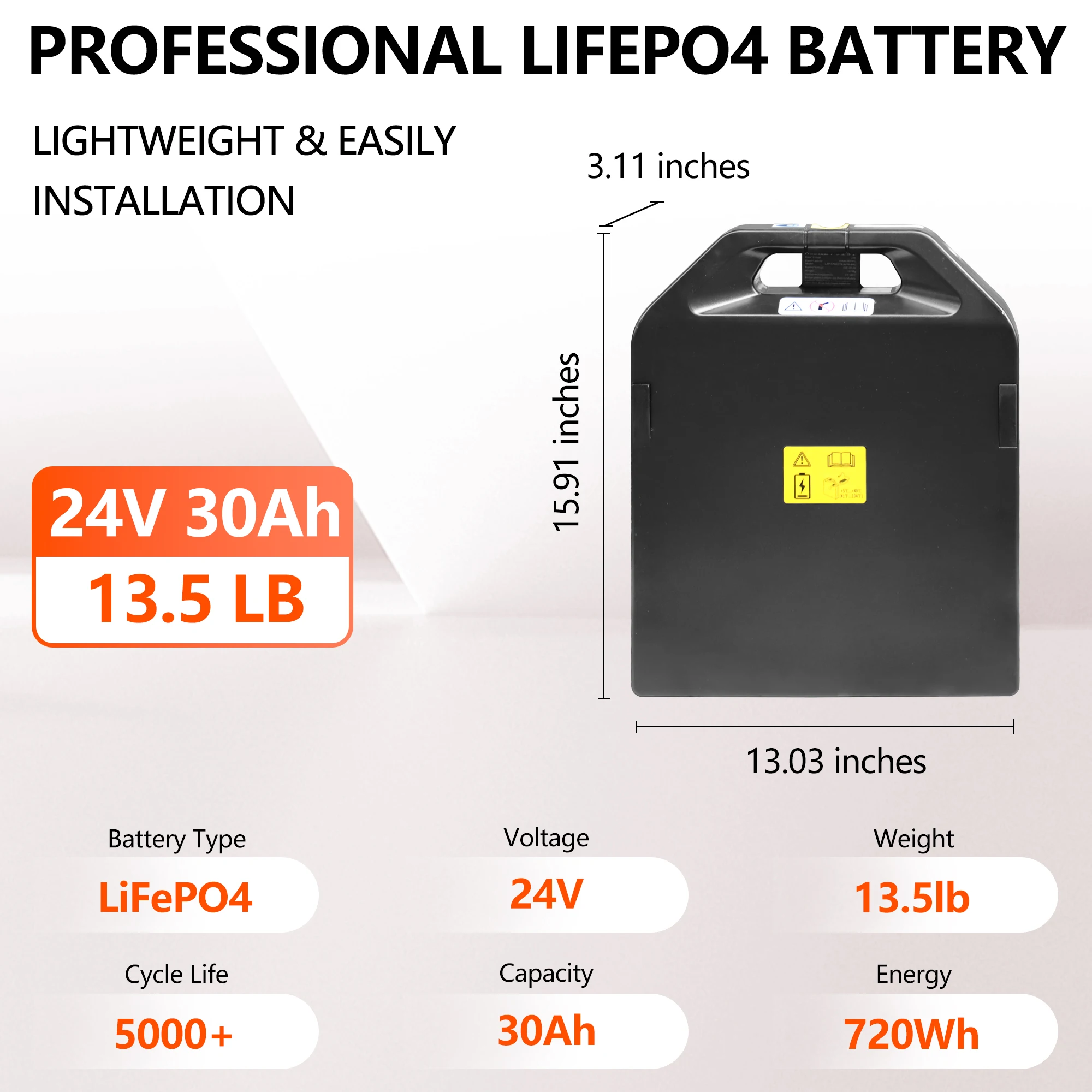 Black 24Volt 30Ah Lithium Battery For NOBLELIFT ATOM PTE15Q-ALi-ion Pallet Truck