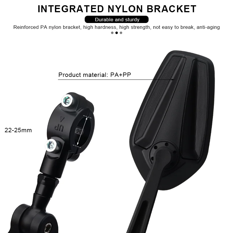 Bicycle Rear View Mirror 360° Adjustable Angles Clear Wide Range Bike Handlebar Rear View Mirror Electric Scooter Reflector
