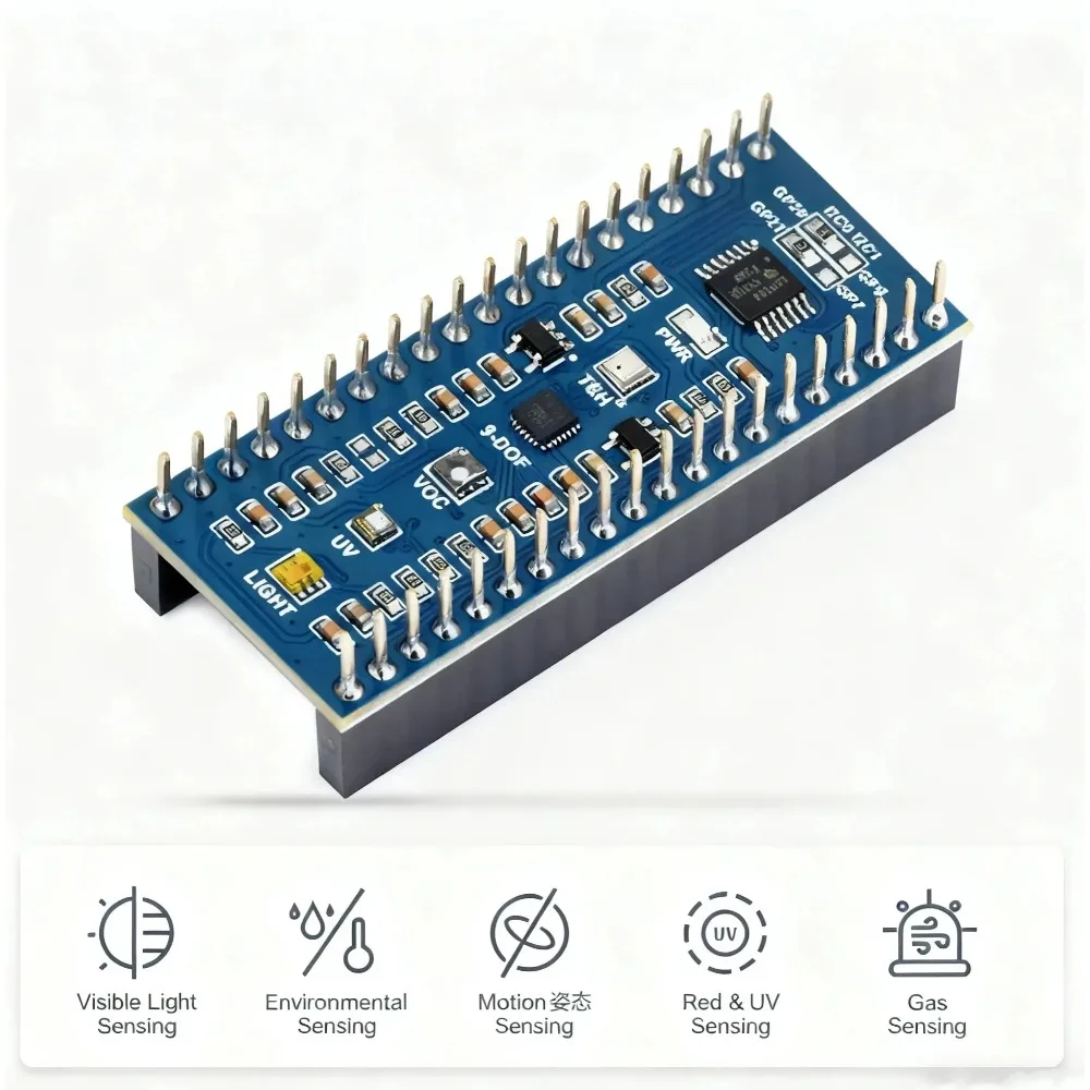 AvaCorePico Environmental Sensor Expansion Board - All-in-One Environmental & Motion Sensing For Raspberry Pi Pico