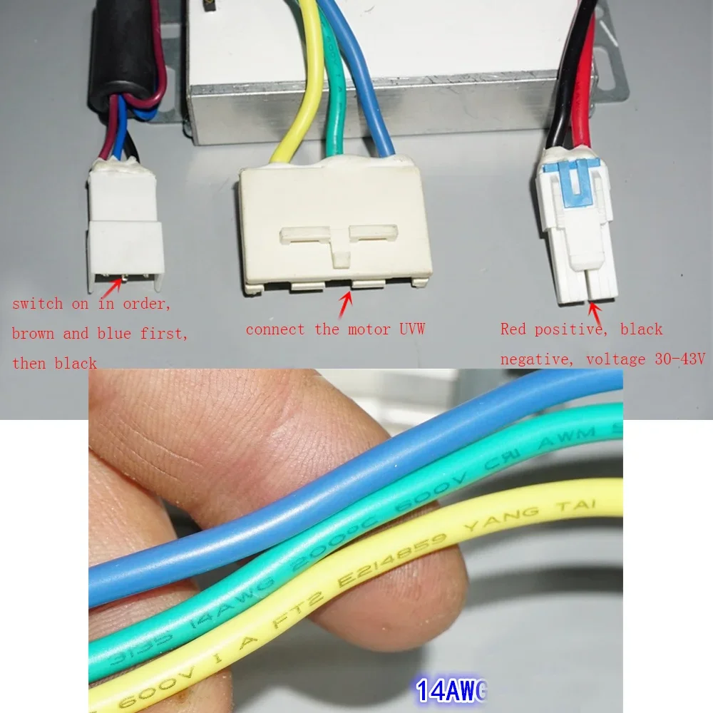 Imagem -03 - Trifásico Brushless Motor Driver Board 800w High Power Control Board 20a Controlador do Motor sem Hall para Ferramentas Elétricas 36v 40v