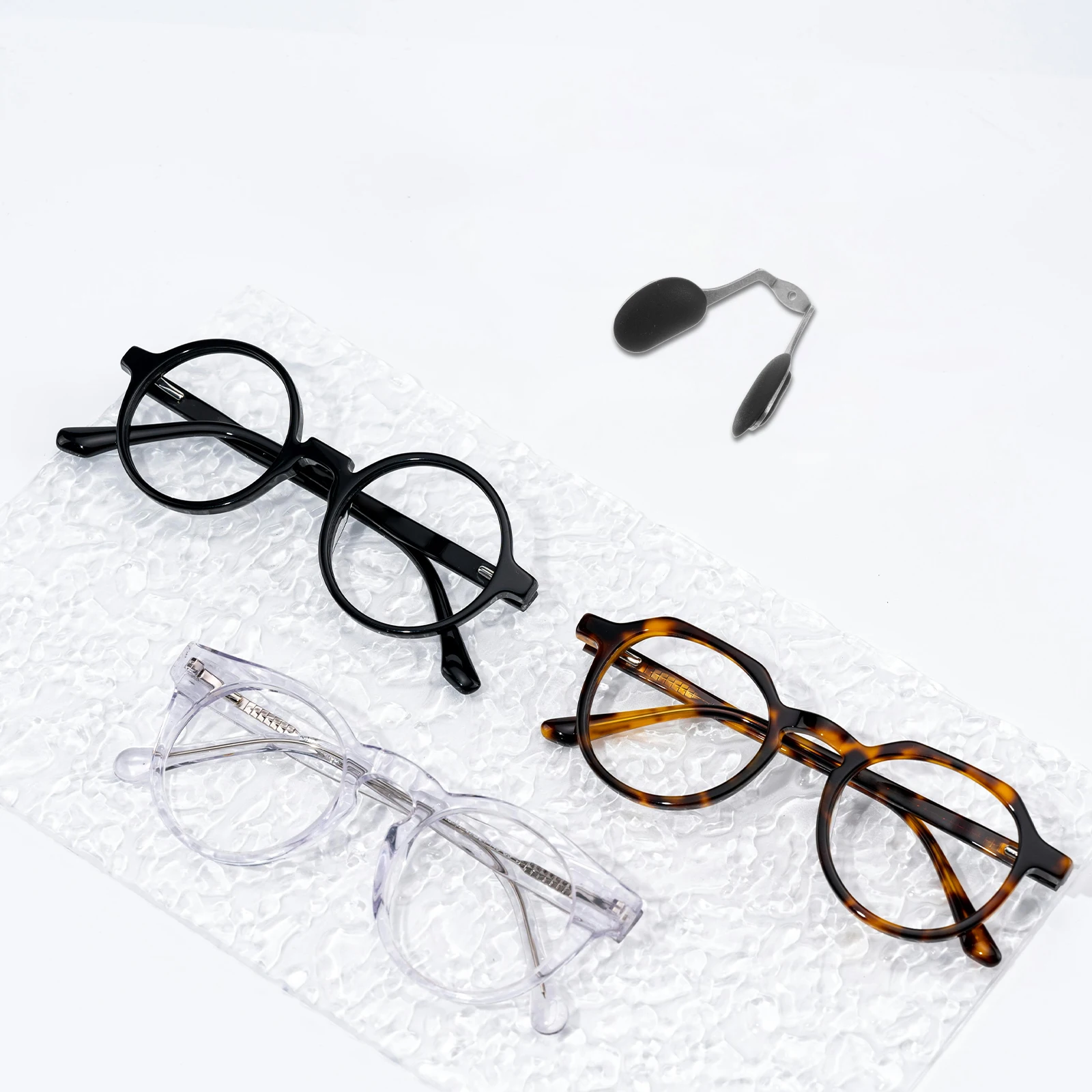 

2 Sets Nose Pad Bracket Eyeglass Anti-Slip Pads Grip Replacement Kits Non-slip Glasses Bridge Screw-in Pieces Sunglasses