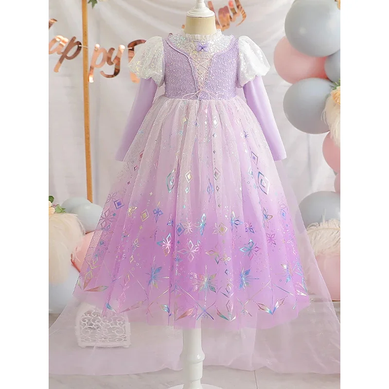 

Baby's Elegant Sequin Embroidered Mesh Princess Dress, Beaded Bowknot Decor Sleeveless Gowns, Toddler Girl's Clothing with Cown