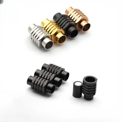 5Pcs/Lot Stainless Steel Buckle Leather Rope Bracelet Connection Hexagonal Titanium Steel Magnetic Clasp Diy Jewelry Making