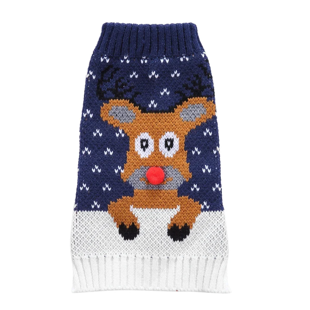 Winter Dog Clothes Christmas Holiday Sweater Chihuahua Teddy Outfit Coat for Small Medium Large Dog and Cat Autumn Warm