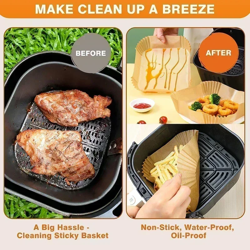 Air Fryer Paper Accessories Aerogrill Parchment Disposable Paper Baking Paper Barbecue Plate NonStick Oven Trays Air FryerPaper