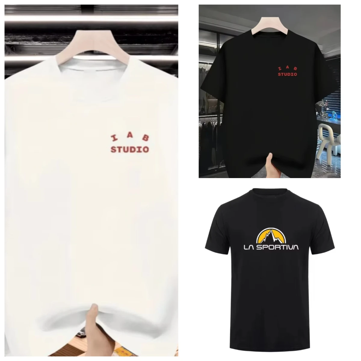 

Summer 2025 New Ia B Short-sleeved T-shirts for MenWomen and CouplesAmerican Loose Crew Collar Tops Y2K T-shirts