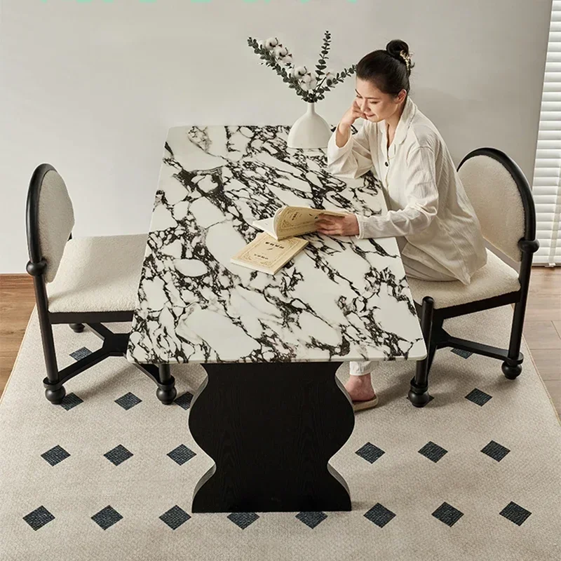 Tavolo da pranzo moderno nordico Cucina Conferenza Balcone Lounge Tavolo da pranzo per scrittura Designer Mesas De Jantar Mobili da giardino