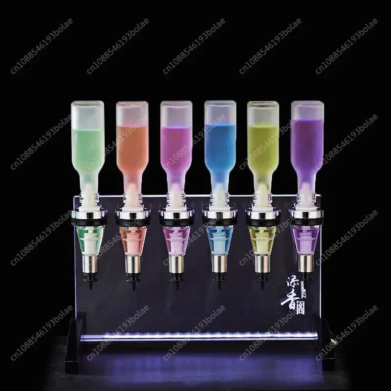 Bulk Perfume Sales Display Small Counter 6 Pump Head Travel Bottles Stall Display Rack