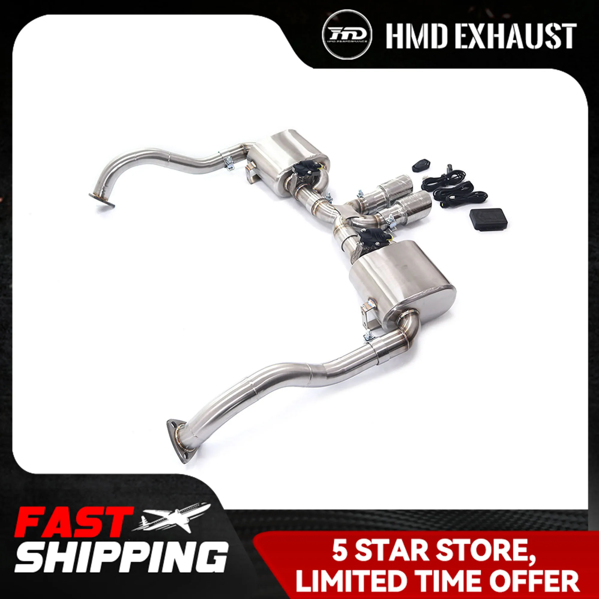 

Catback For Porsche Cayman 987.2 3.4L Racing Pipe HMD Stainless Steel High Flow Performance Car Parts