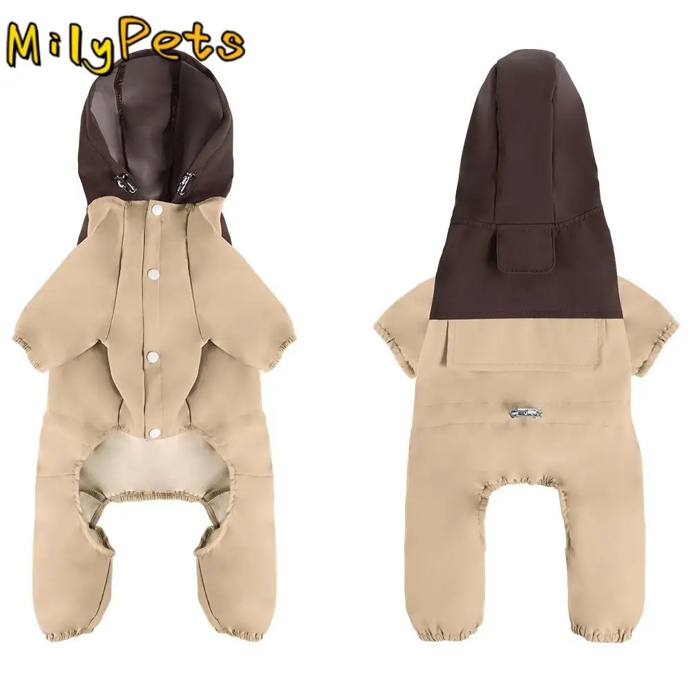 

Fashion Reflective Dog Raincoat Waterproof Breathable Pet Rain Jacket High-Visibility Dustproof Pet Hooded Clothes Outdoor