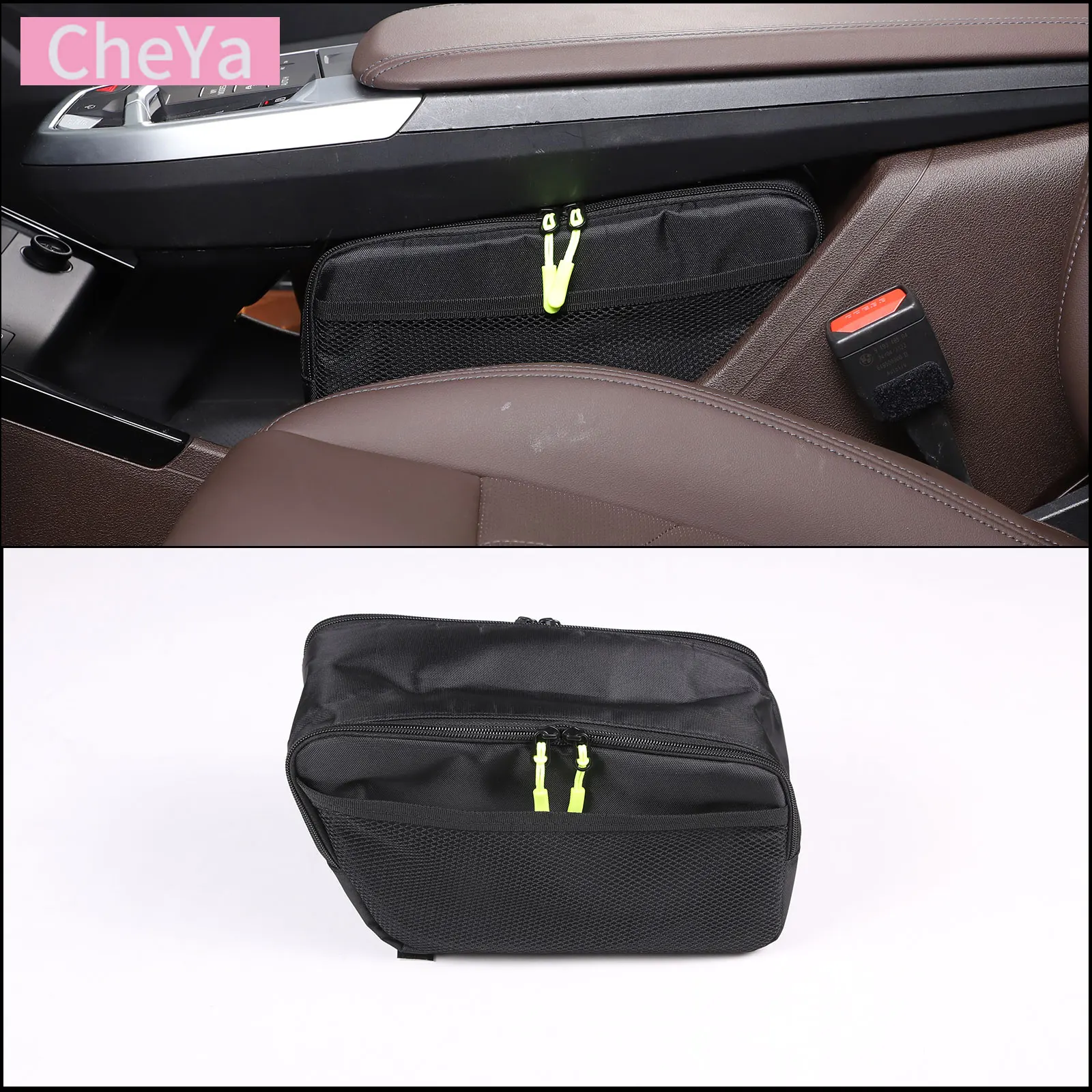 

cheya Oxford Cloth Car Center Control Lower Storage Bag Multi functional Storage Bag for BMW iX1 X1 X2 U10 U11 2023+ Accessories