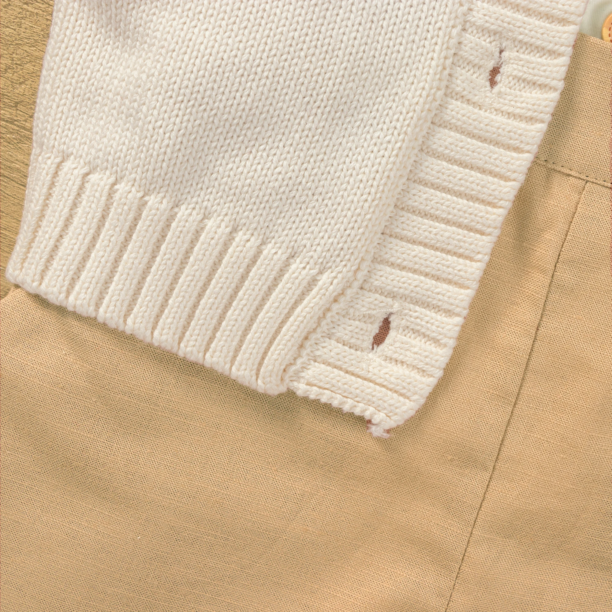 Spanisches Vintage-Kleidungsset für Babys, Jungen, Langarm-Strickjacke, Overall, Shorts, Outfit, Hochzeitsanzug für Kleinkinder, 1-4 Jahre – Detail 10