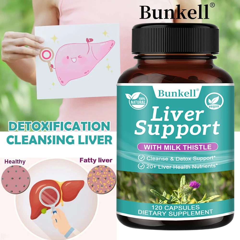 

Liver Cleanse Detox & Repair Capsules - Herbal Liver Support Supplement with Milk Thistle, Dandelion