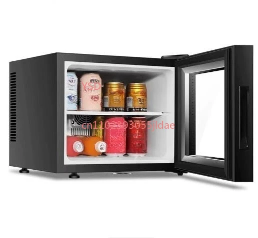 Small Transparent Glass Door Refrigerator for Hotel Rooms - Mini Fridge for Food Sample & Cosmetic Storage