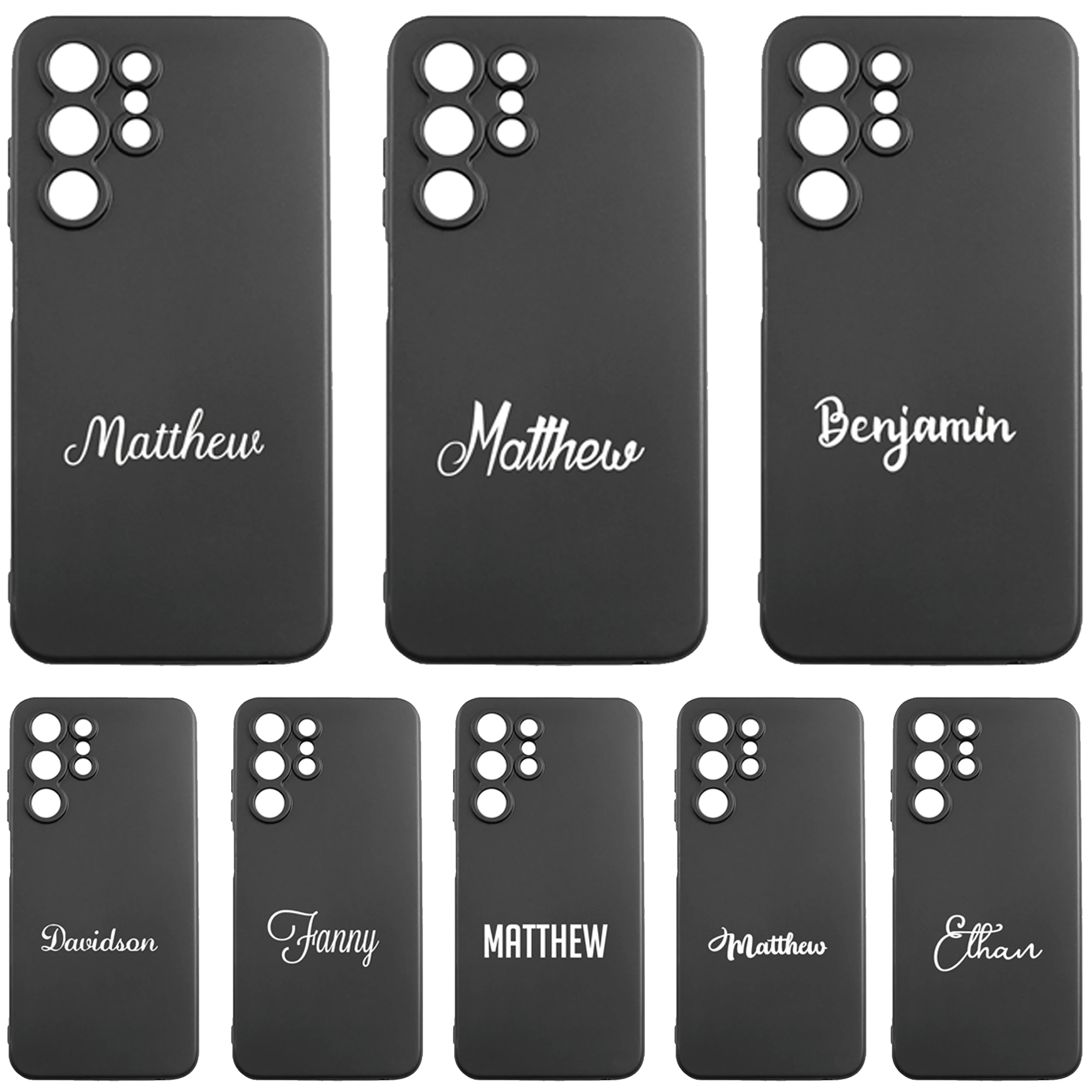 

Personalised Custom Name Phone Case For Oukitel C1 Pro Black TPU Soft Protective Back Cover For Oukitel C1 initials DIY Funda