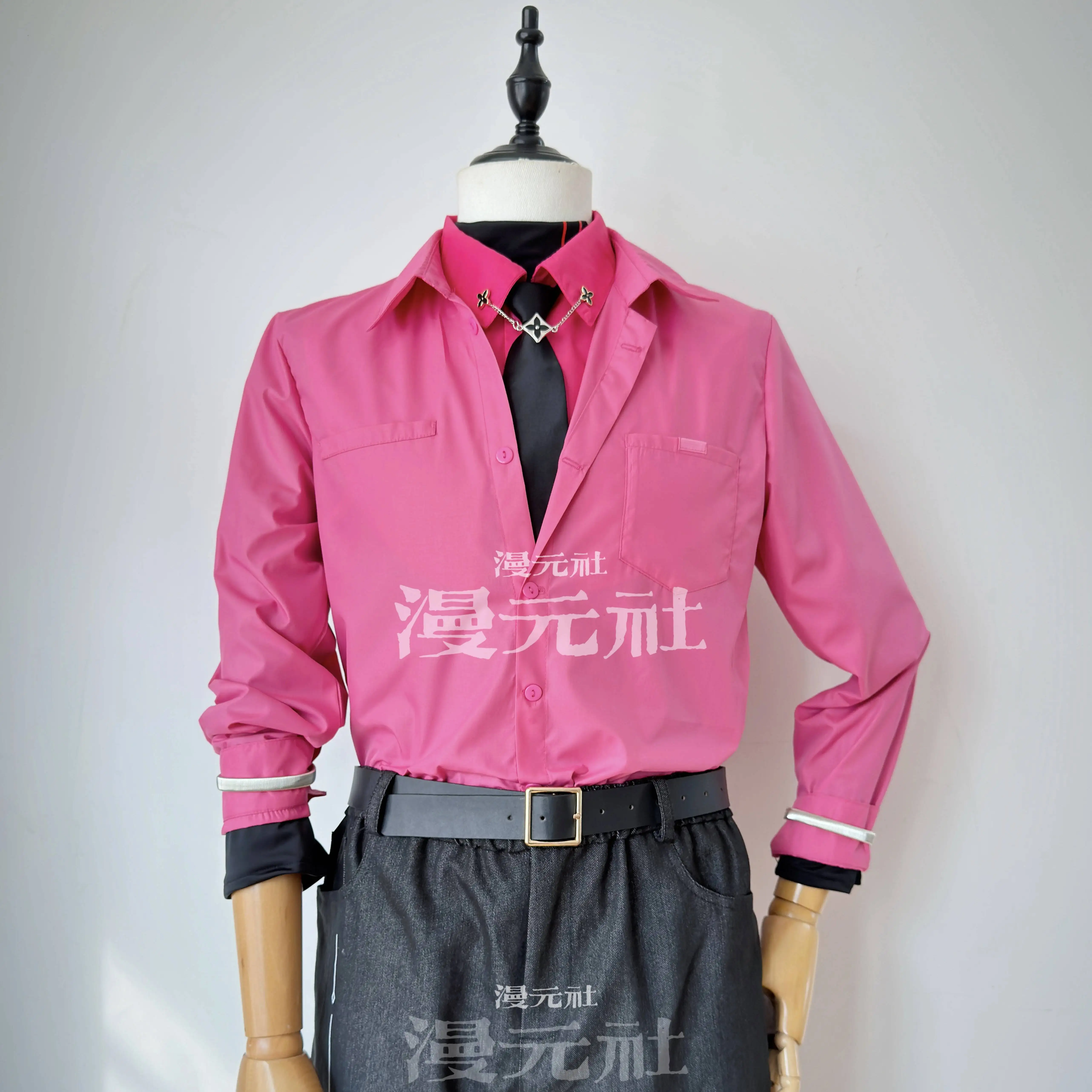 

New Love And Deepspace Rafayel Qi Yu Fiesta Carnival Halloween Cos Cosplay Sweet Wild Extreme Racing Pink Shirt Daily Clothing