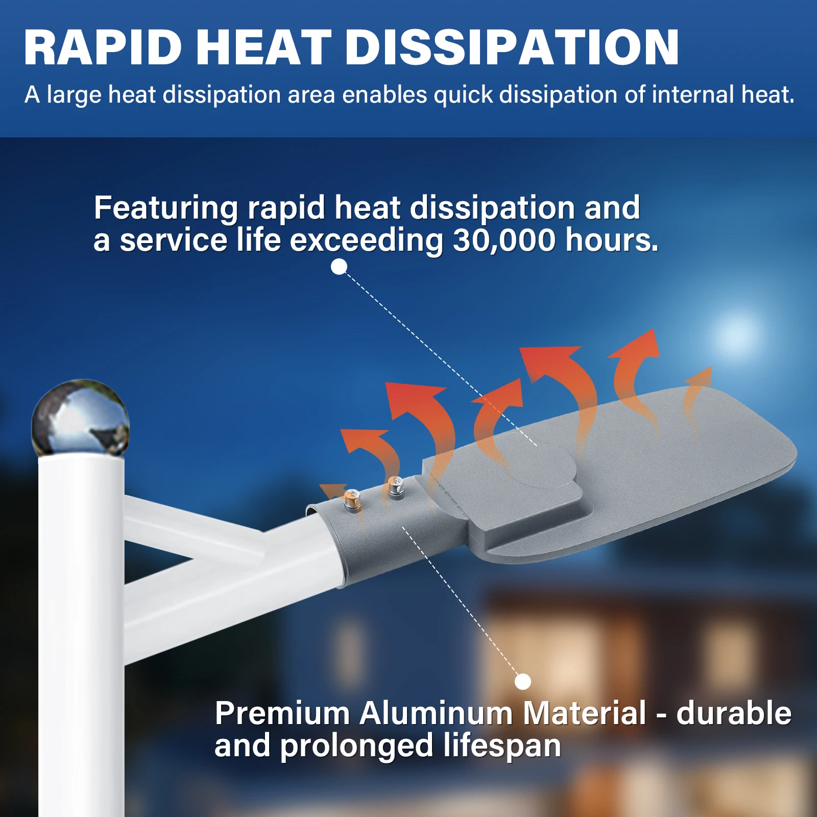 SKYWORLD 30 واط 50 واط 100 واط 150 واط 200 واط LED ضوء الشارع 3500 كيلو-6500 كيلو في الهواء الطلق الكاشف مصباح الحديقة الطريق مسار الإضاءة 265 فولت IP66