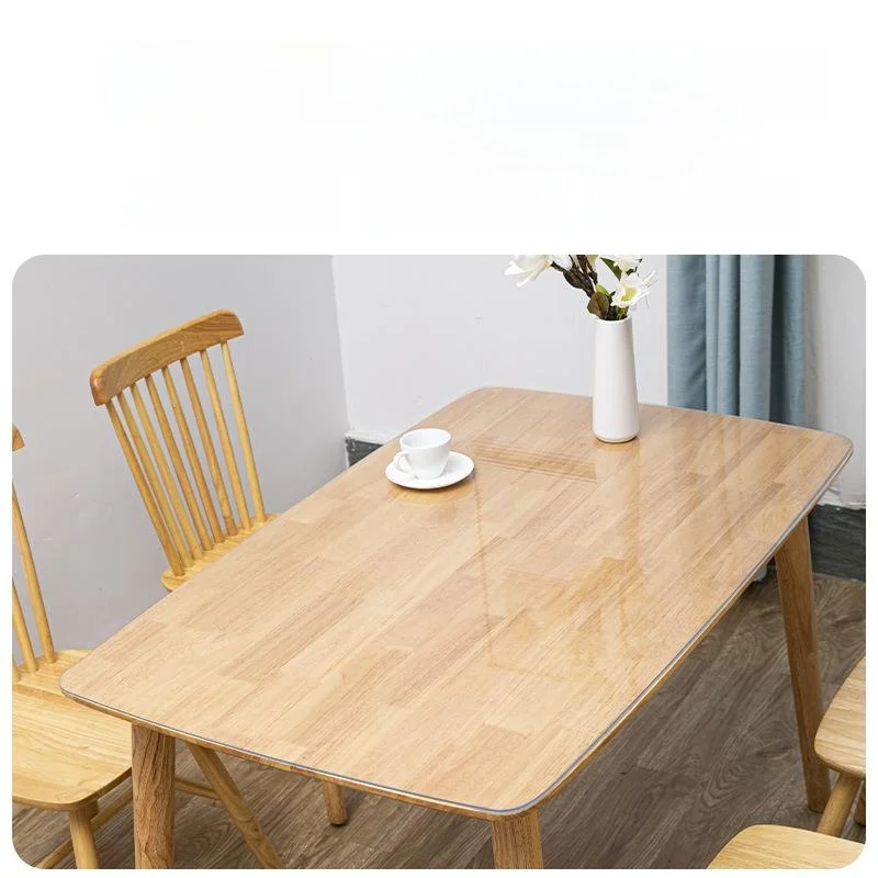 Odorless PVC Crystal Board Tablecloth Transparent Plastic Oil-resistant Modern Simple Home Fabric Dining Table Mat