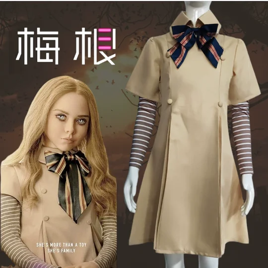

M3GAN Megan Horror Movie Doll, Cosplay Women's Dress, Cosplay Costume, The Same Style Dress Set for The Female Lead