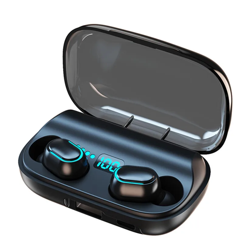 New T11 TWS V5.0 Bluetooth 9D Stereo Earphone Wireless IPX7 Waterproof Touch Earbuds Headset Battery LED Display