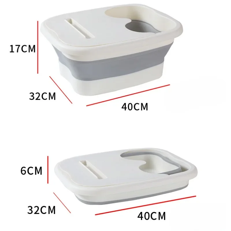 Foldable Footbath Massage Bucket Soaking Bucket Folding Basin Spa Foot Bath Bucket Household Sauna Bathtub Pedicure Bath Bathtub