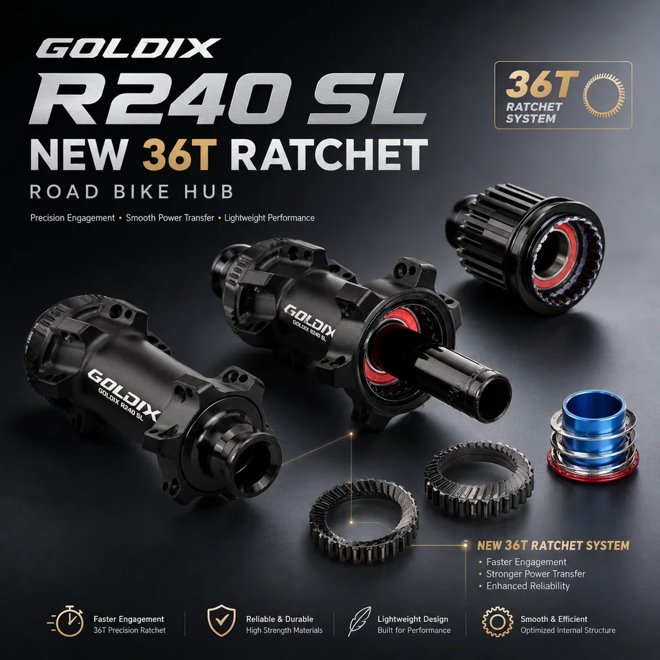 GOLDIX R240SL 超軽量ロードバイクハブ 24 穴センターロックディスク
