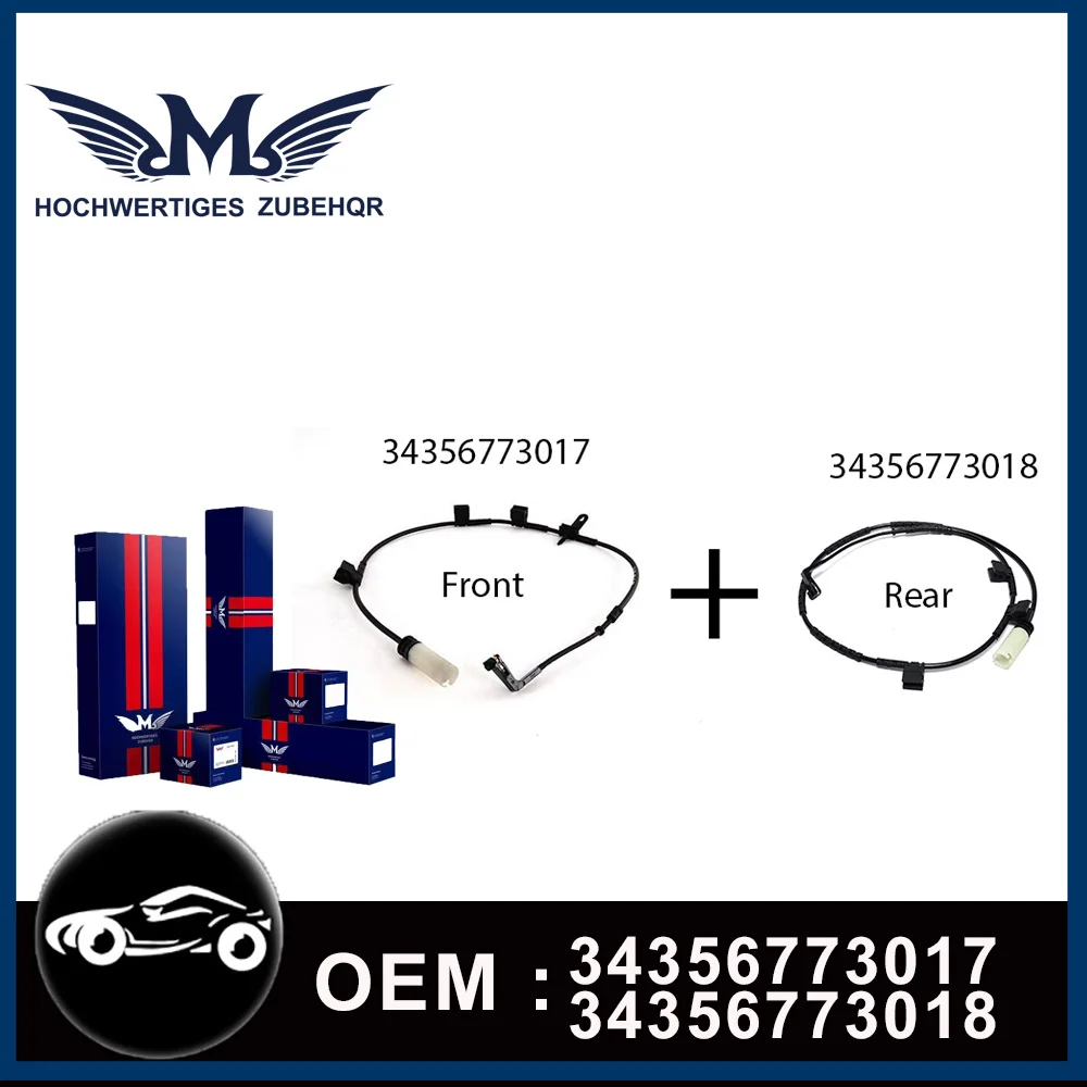 

M Brand Front + Rear Brake Pad Wear Sensor for MINI R55 R56 R57 Brake Induction Wire Replacement OE NO 34356773017 + 34356773018