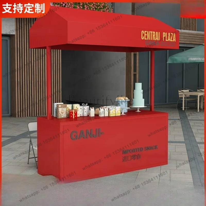 Night market mobile stall trolley Internet celebrity coffee sale mobile iron dining car