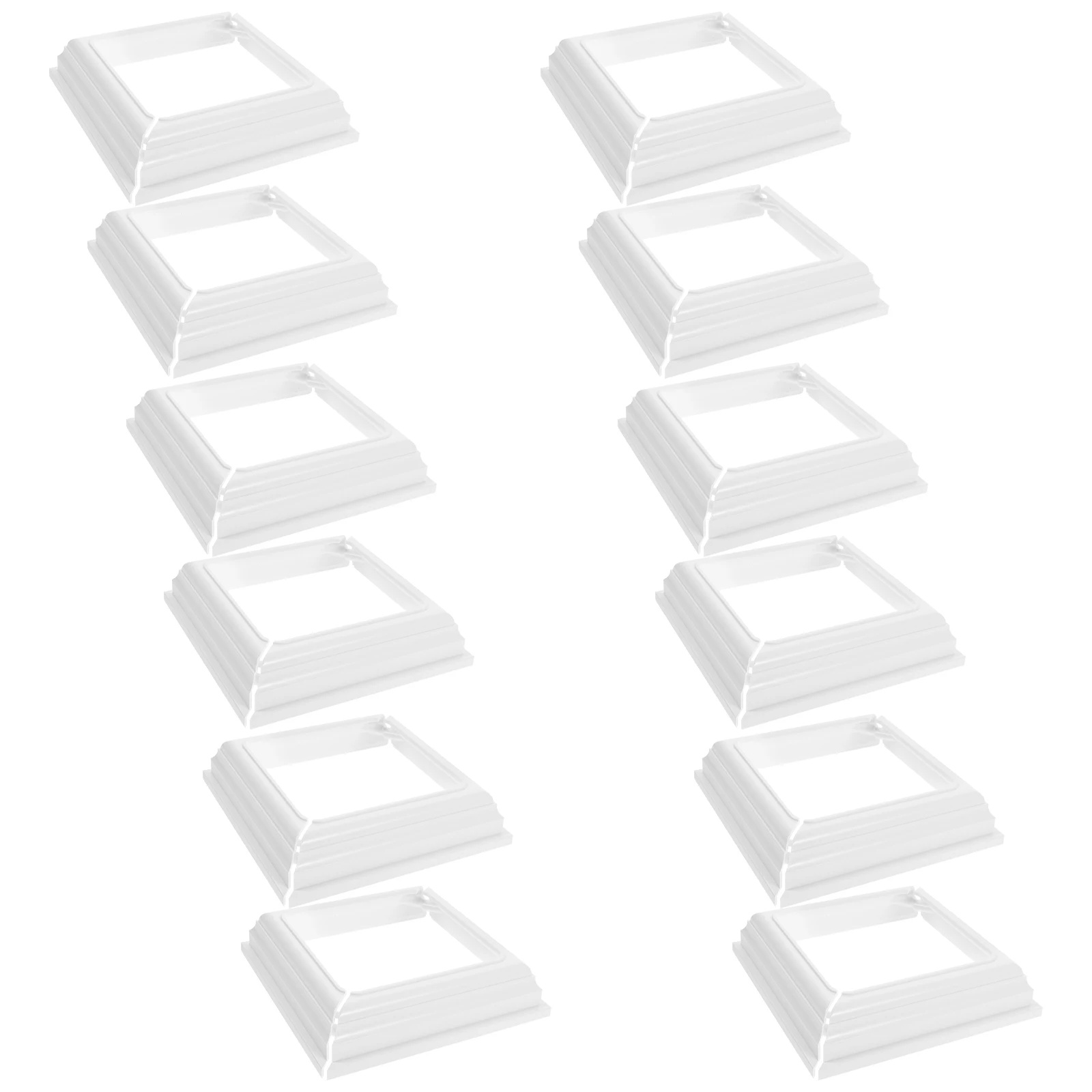 

12pcs Split Plastic Base Space Saving Sturdy Divided Storage ganizer for Home Office Vinyl Post Skirt Fence Repair Teaching
