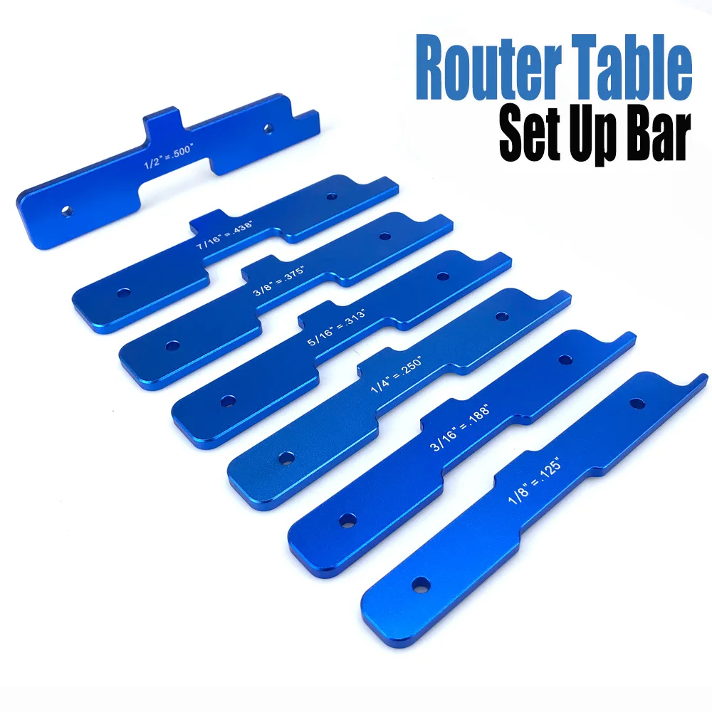 7-Piece Woodworking Cutter Measuring Block, Precision Milling Machine Adjusting Rod, Table Saw Setting Router Table Set