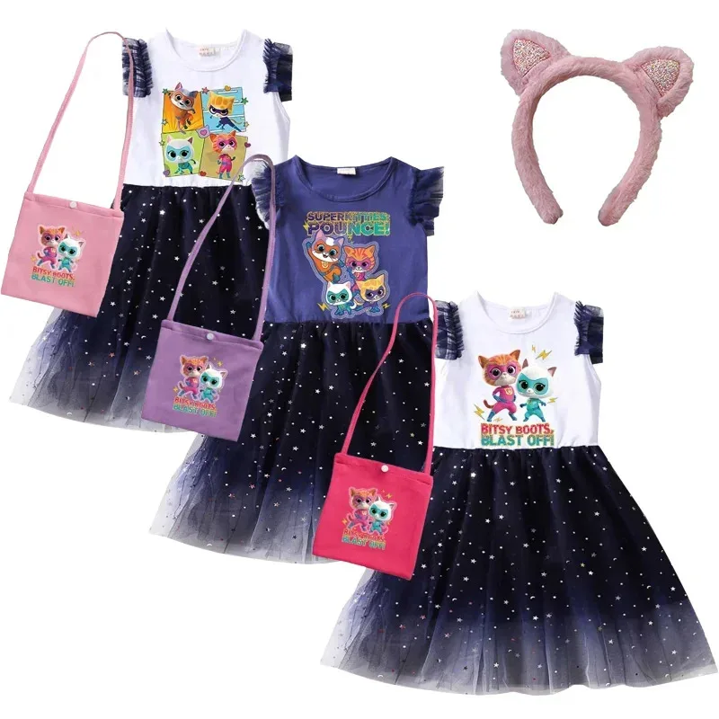 

Girls SuperKitties Costume Dress with Headwear Dress Up as Your Favorite Character from the Show Pretty Dress Super Kitties