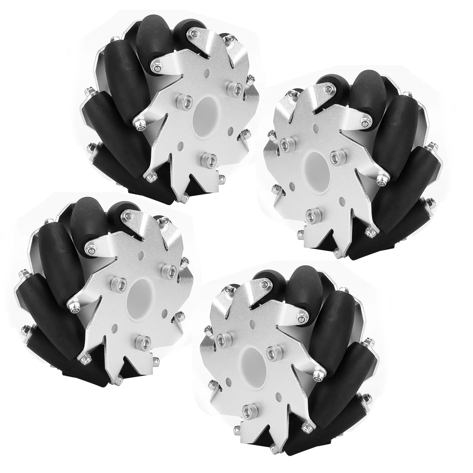 Ruote Mecanum in acciaio da 100 mm Set ruote sinistra destra per auto robot 14162 Omni Robot Car Chassis Wheel Accessorio per auto RC