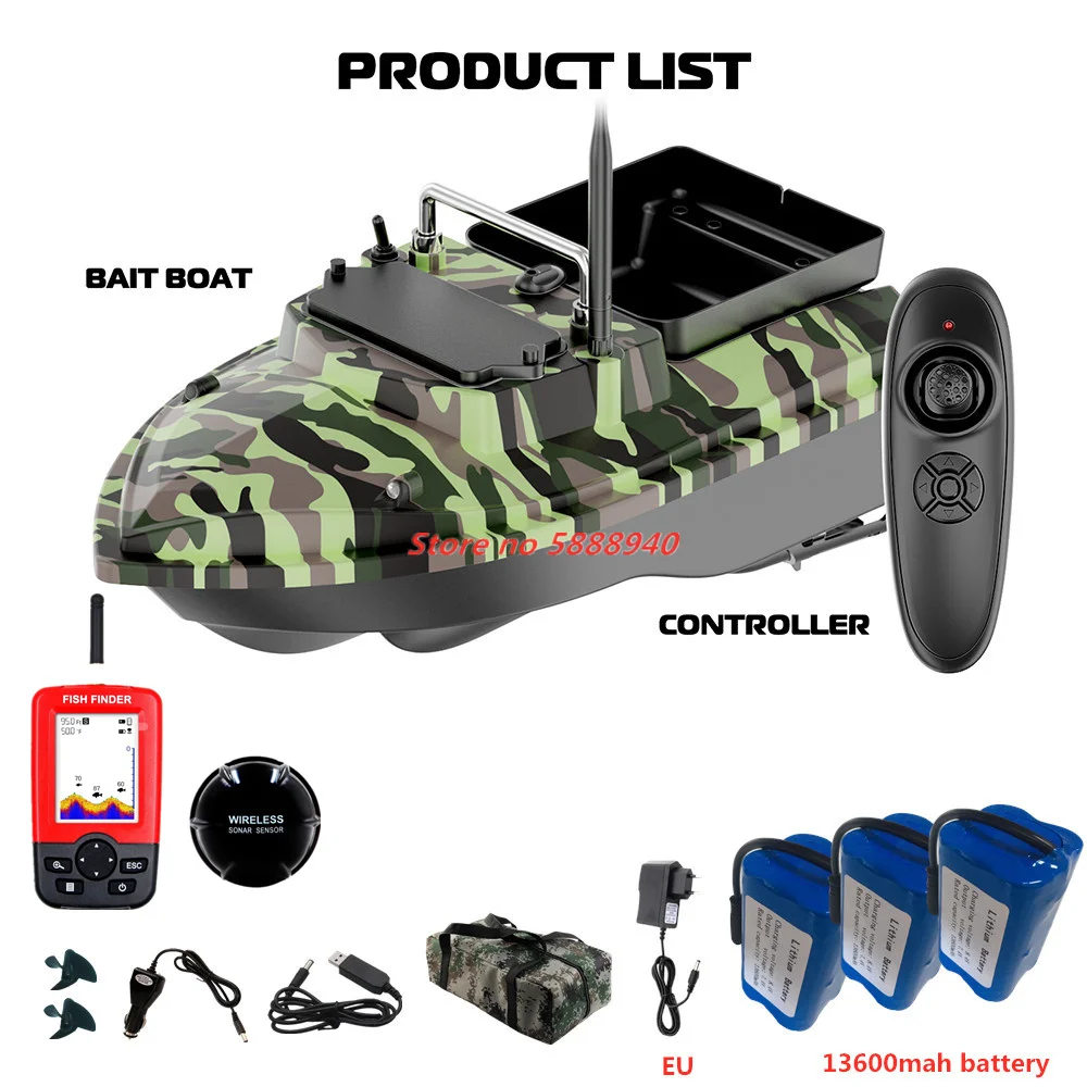 Dual Battery Power Supply Smart Fixed Speed Cruise Remote Control Fishing Bait Boat 500M 2KG Load Nesting Boat Fishing Feed Tool