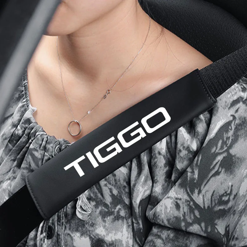 Seat Belt Padding for Car Stuff Seat Belt Shoulder Pad with Logo For Chery TIGGO 3 4 5 7 Pro 8Pro Max A1 A3 A5 car Accessories