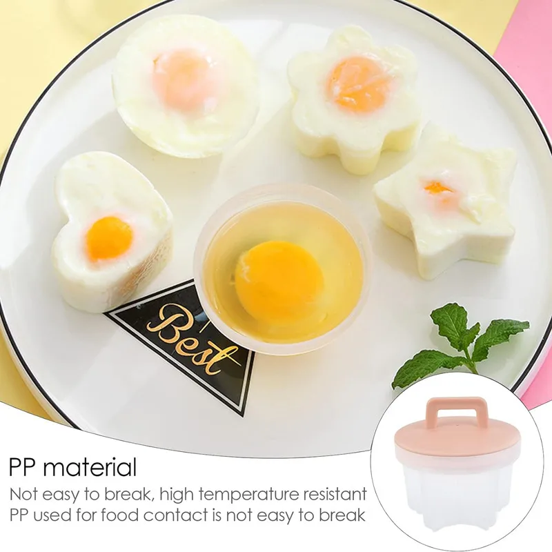 ANYOHOE 4 Pcs/Set Egg Cooker Egg Boiler Hard Boiled Eggs without shell Egg Cups Egg Mold Maker With Lid Brush Kitchen Egg Tools