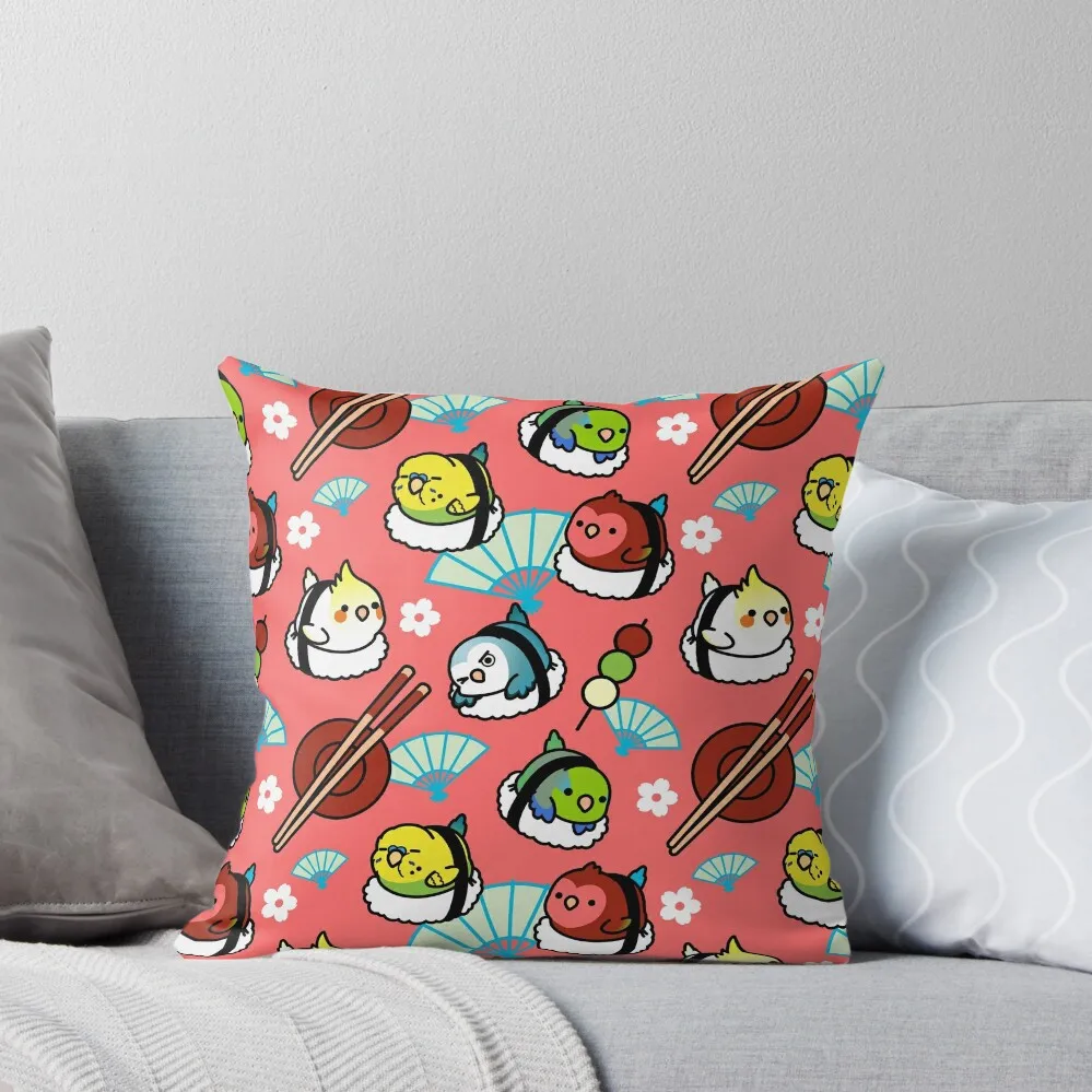 

Sushi Time with Cody the Lovebird & Friends Throw Pillow anime girl Decorative pillowcase Pillow Cases Decorative pillow