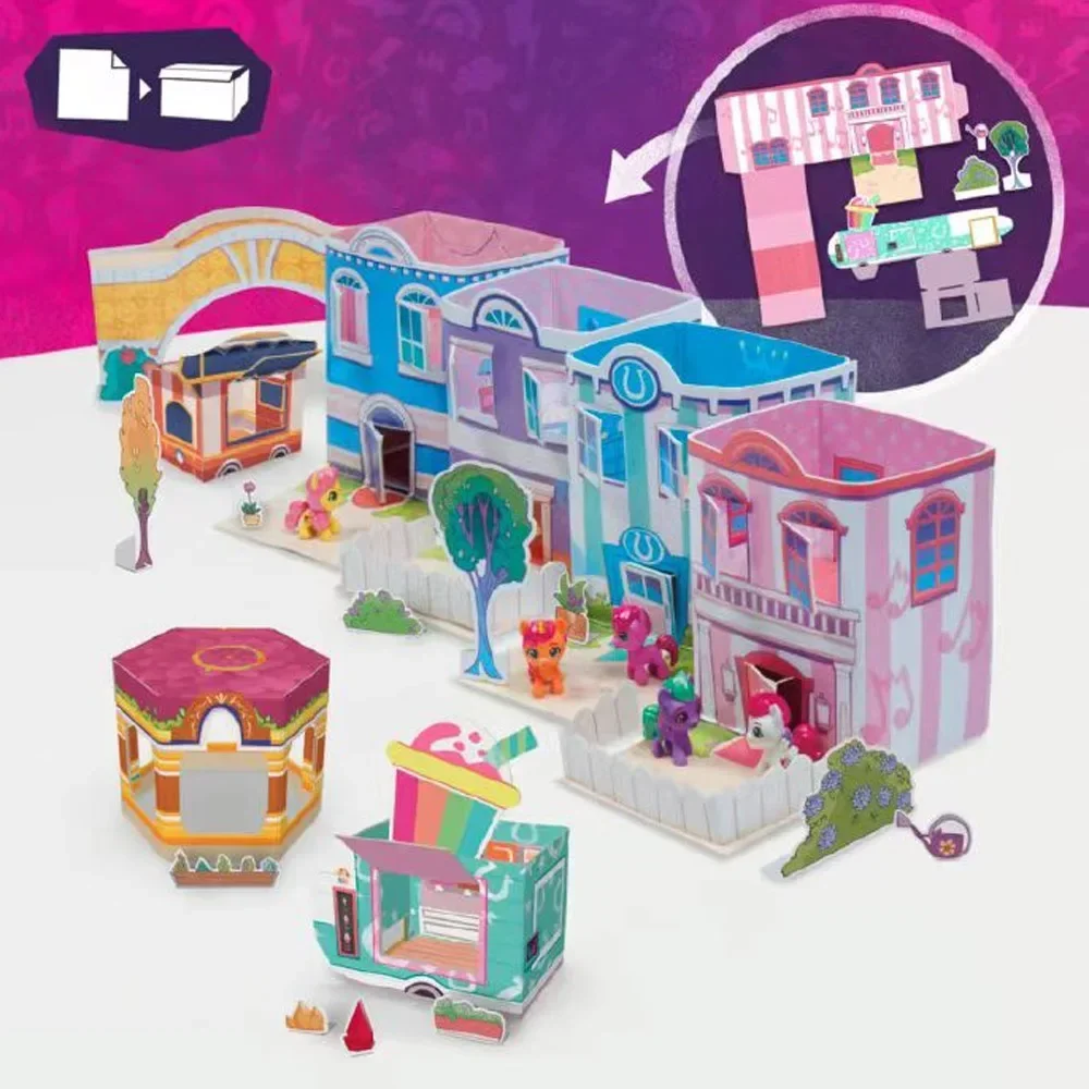 Hasbro My Little Pony Crystal Brighthouse Zmontowany model Mini Worls Magiczny miniaturowy domek do zabawy Zabawki ze figurkami Prezenty dla dzieci