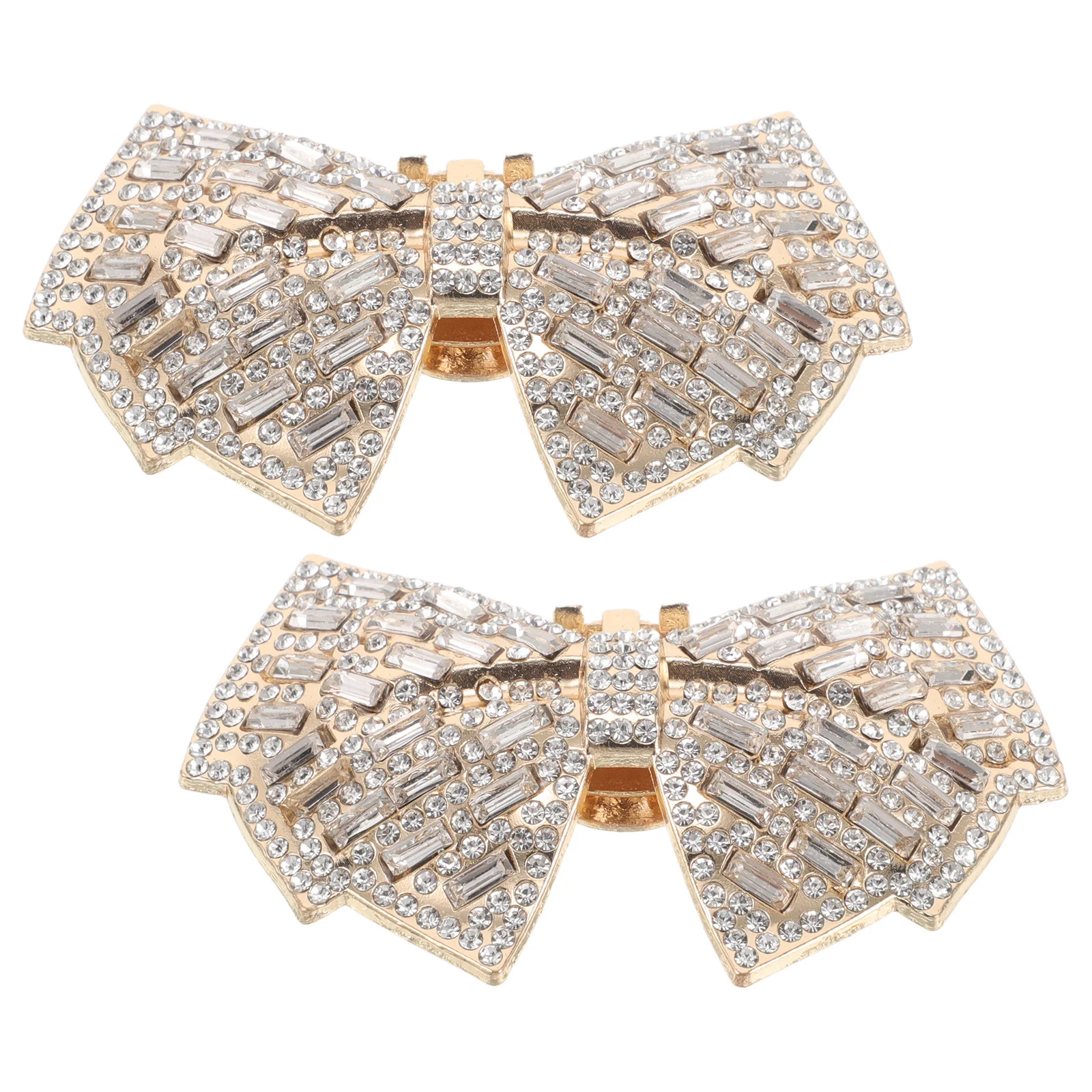

2Pcs Bow Shoe Clips Rhinestone Detachable Wedding Bridal Heel Accessories Shoe Charms Fashion Buckles Detachable Bow for Dress