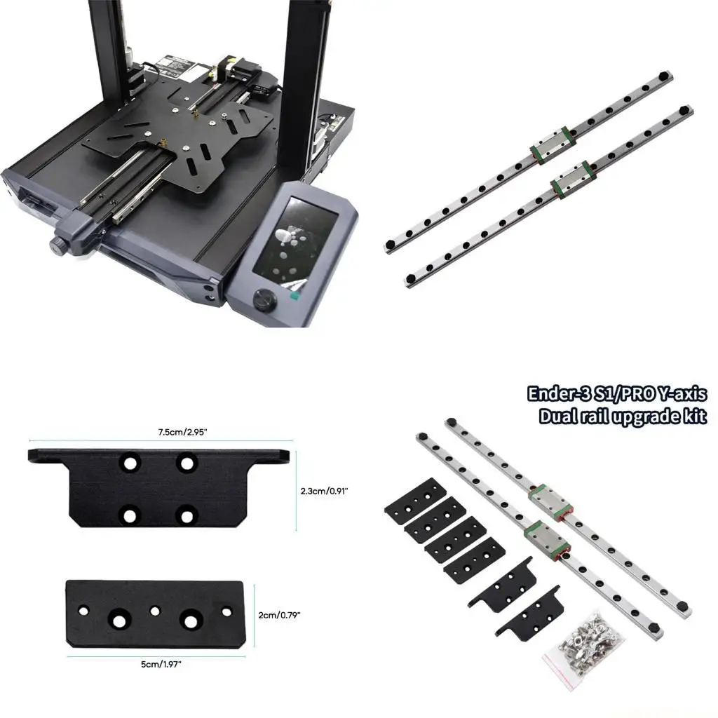 

Для Ender3 S1/Ender3 S1 часть 3D-принтера, двойная ось Y, линейная направляющая, комплект задней пластины, сменный кронштейн