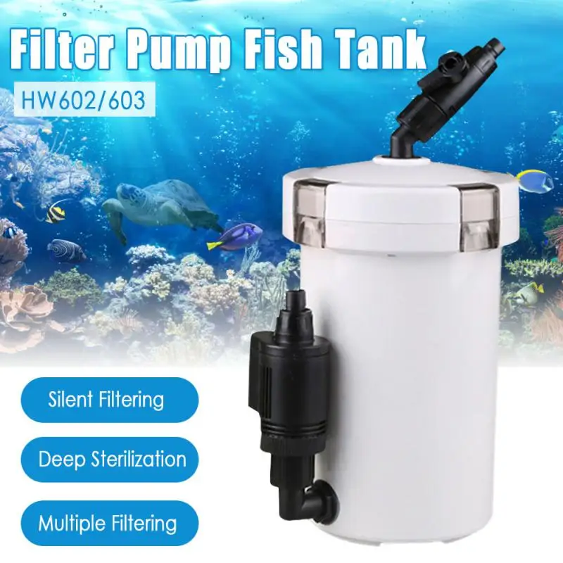 Aquarium Filter Ultra-quiet External Aquarium Filter Bucket HW-602/603 HW-602B/603B LW-602/603 LW-602B/603B Fish Tank Pump