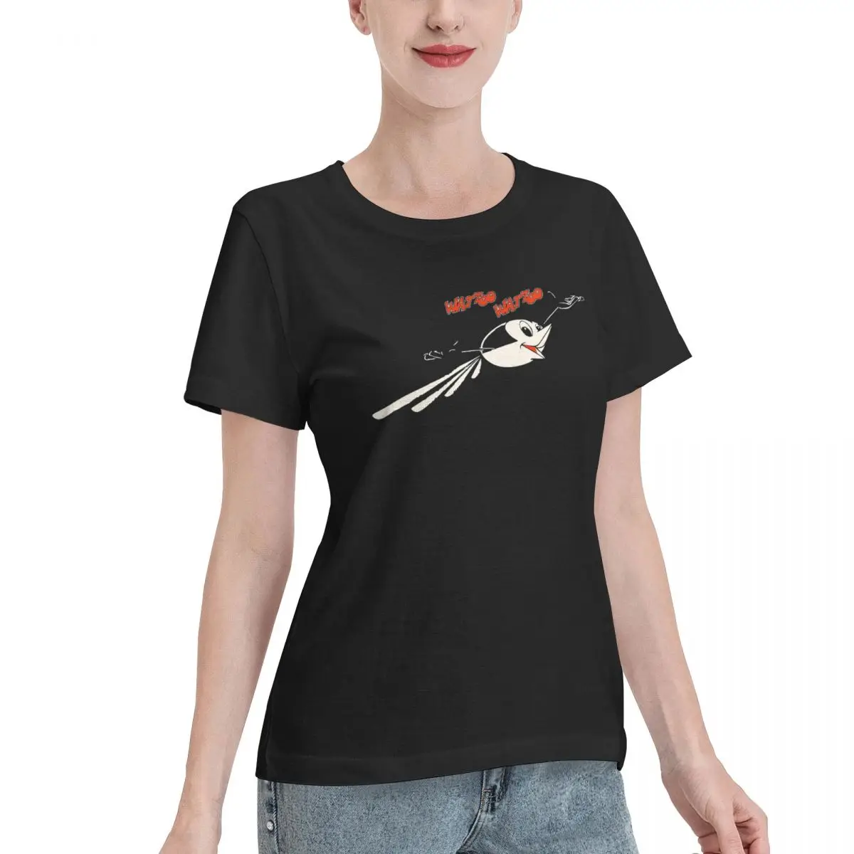 Best Seller Wattoo Wattoo Super Bird Women's T-shirt Youthful Short Sleeve Casual Top