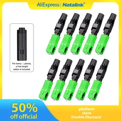 Natalink SC APC Embedded Optic Fiber Quick Connector for FTTH Reusable Fusion Fiber Optical Cold Coupler Adapter Connect Tools